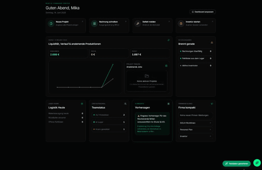 RentIQ Dashboard Content Referenz